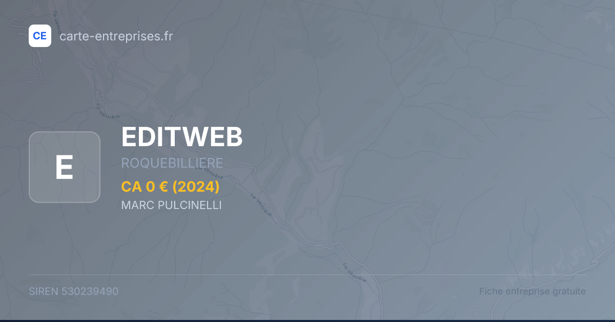 EDITWEB — 530239490 — fiche entreprise
