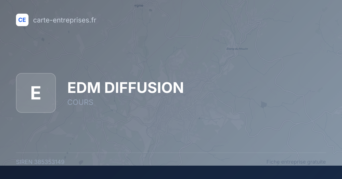 EDM DIFFUSION — 385353149 — fiche entreprise