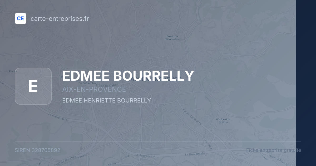EDMEE BOURRELLY — 328705892 — fiche entreprise