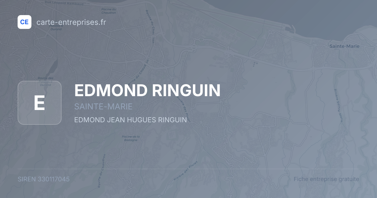 EDMOND RINGUIN — 330117045 — fiche entreprise