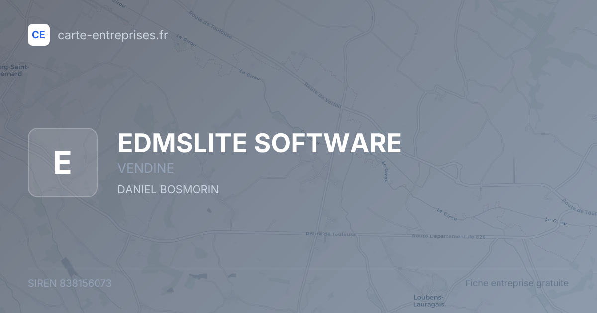 EDMSLITE SOFTWARE — 838156073 — fiche entreprise