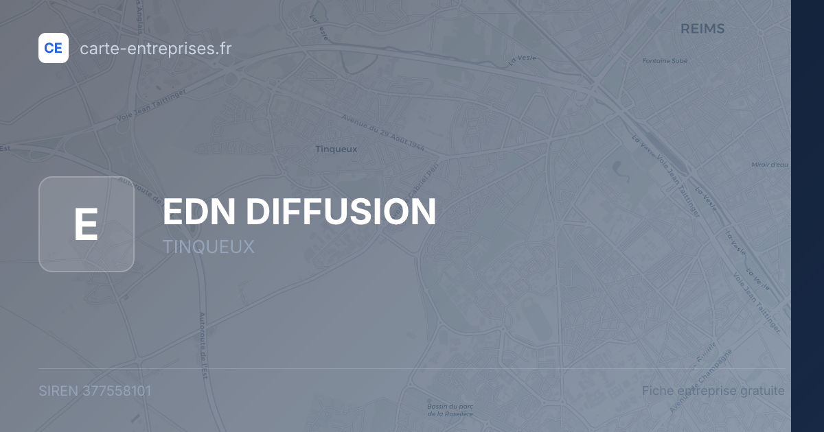 EDN DIFFUSION — 377558101 — fiche entreprise