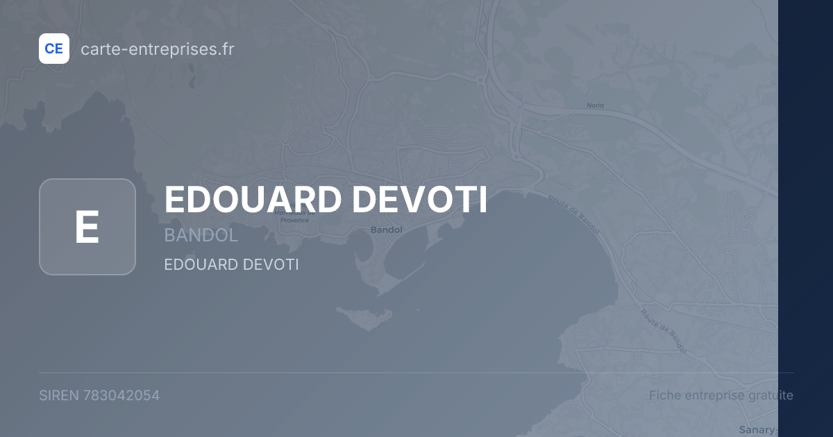EDOUARD DEVOTI — 783042054 — fiche entreprise