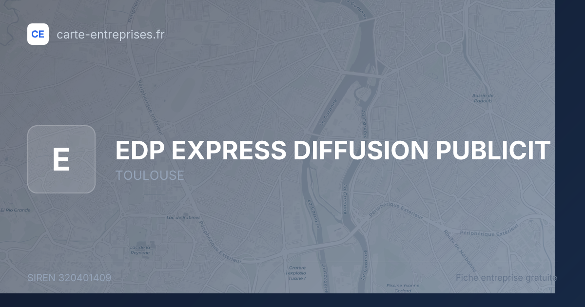 EDP EXPRESS DIFFUSION PUBLICIT — 320401409 — fiche entreprise