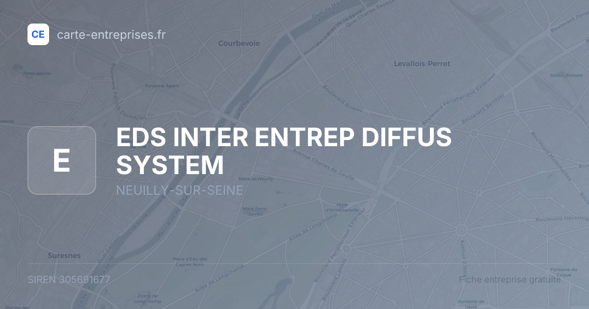 EDS INTER ENTREP DIFFUS SYSTEM — 305691677 — fiche entreprise