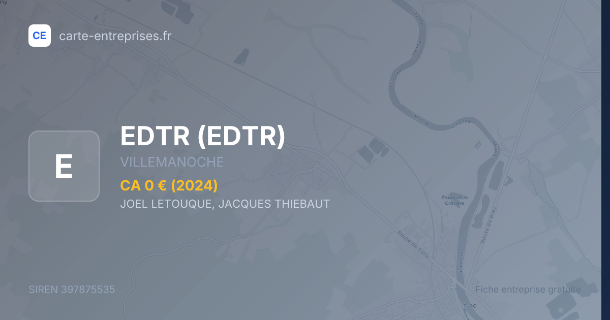 EDTR — 397875535 — fiche entreprise