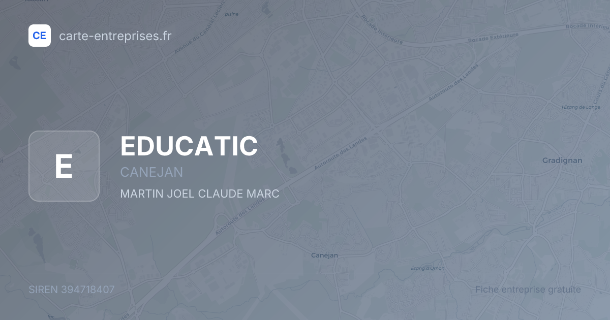 EDUCATIC — 394718407 — fiche entreprise