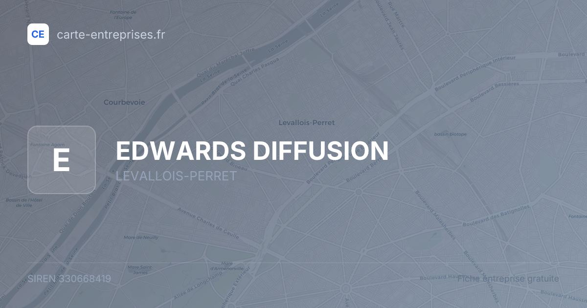 EDWARDS DIFFUSION — 330668419 — fiche entreprise