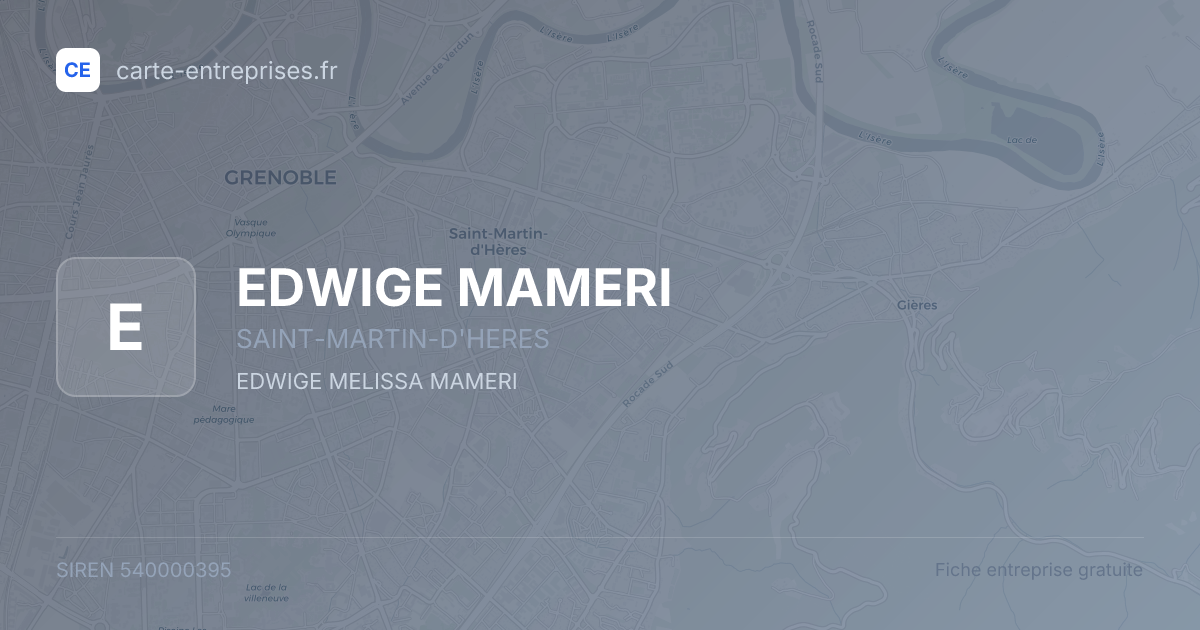 EDWIGE MAMERI — 540000395 — fiche entreprise