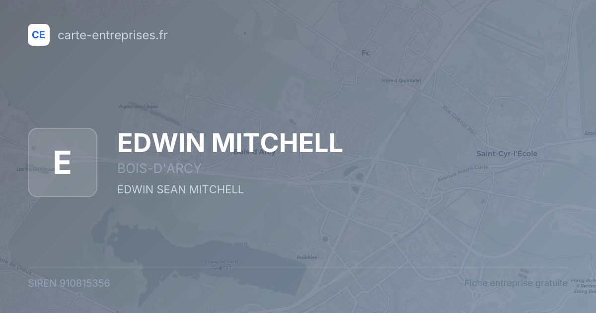 EDWIN MITCHELL — 910815356 — fiche entreprise