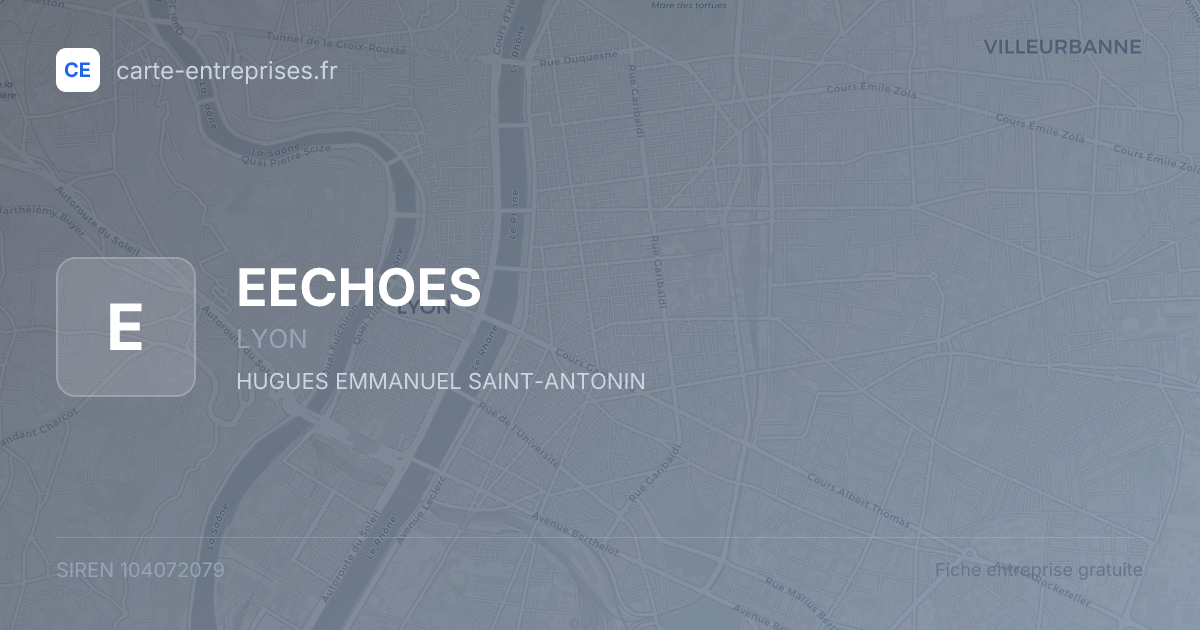 EECHOES — 104072079 — fiche entreprise
