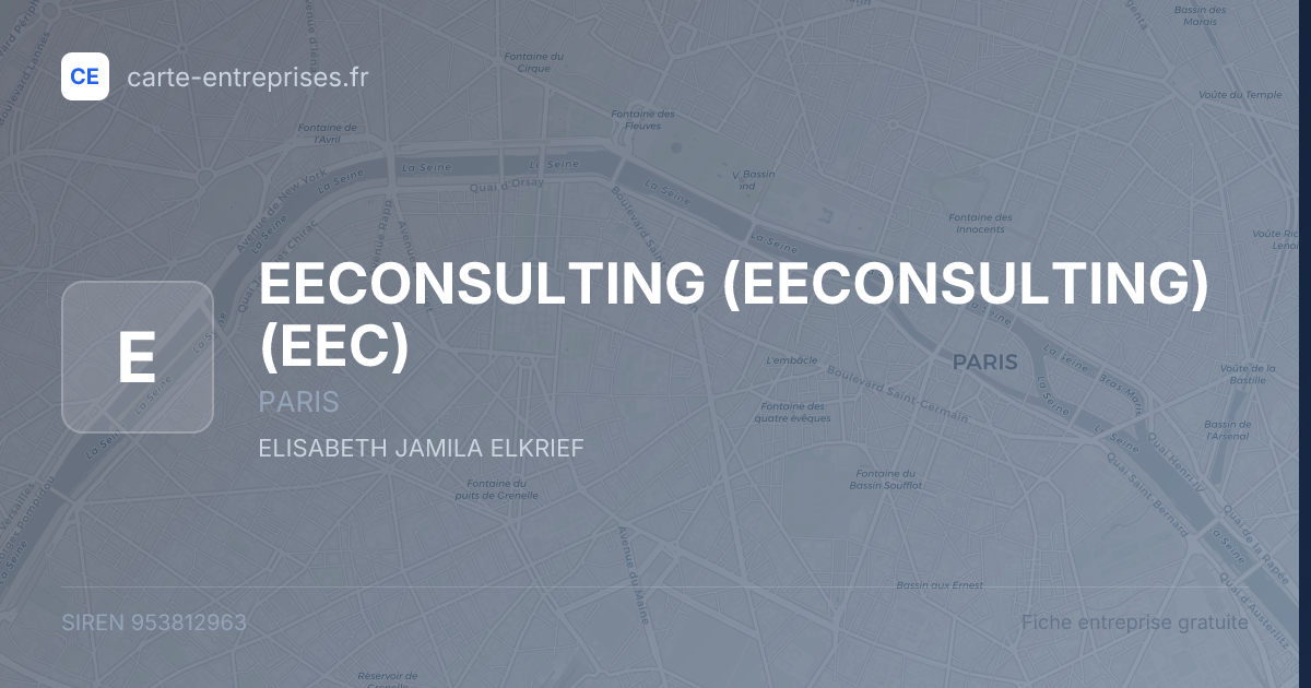 EECONSULTING (EECONSULTING) (EEC) — 953812963 — fiche entreprise