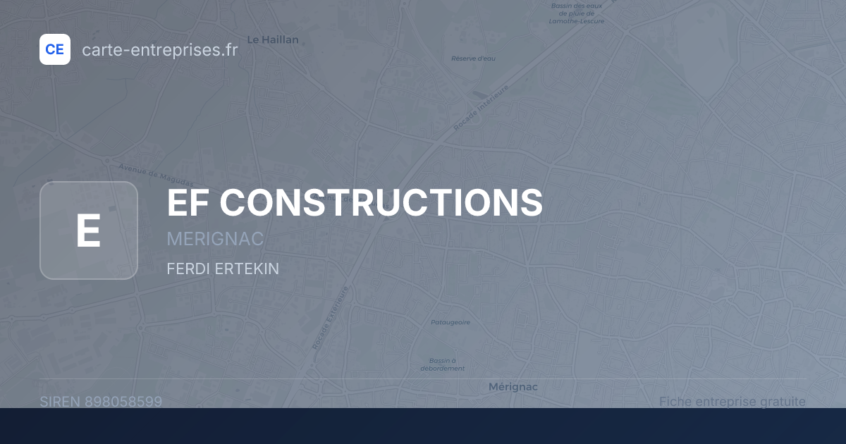 EF CONSTRUCTIONS — 898058599 — fiche entreprise