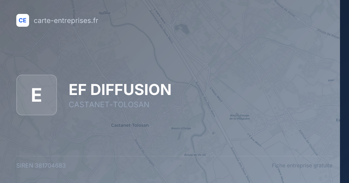 EF DIFFUSION — 381704683 — fiche entreprise