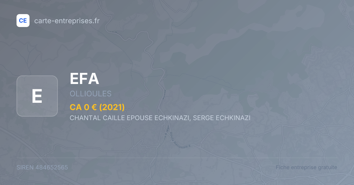 EFA — 484652565 — fiche entreprise