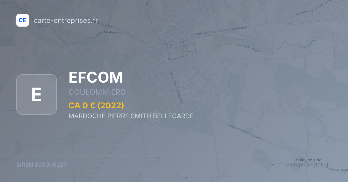 EFCOM — 898996327 — fiche entreprise