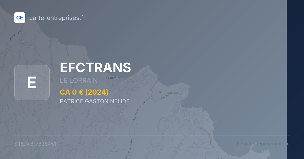 EFCTRANS — 817838451 — fiche entreprise