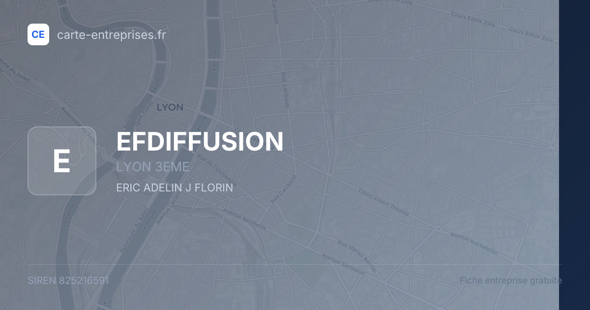 EFDIFFUSION — 825216591 — fiche entreprise