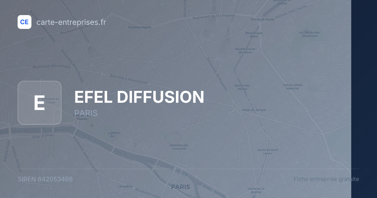 EFEL DIFFUSION — 642053466 — fiche entreprise