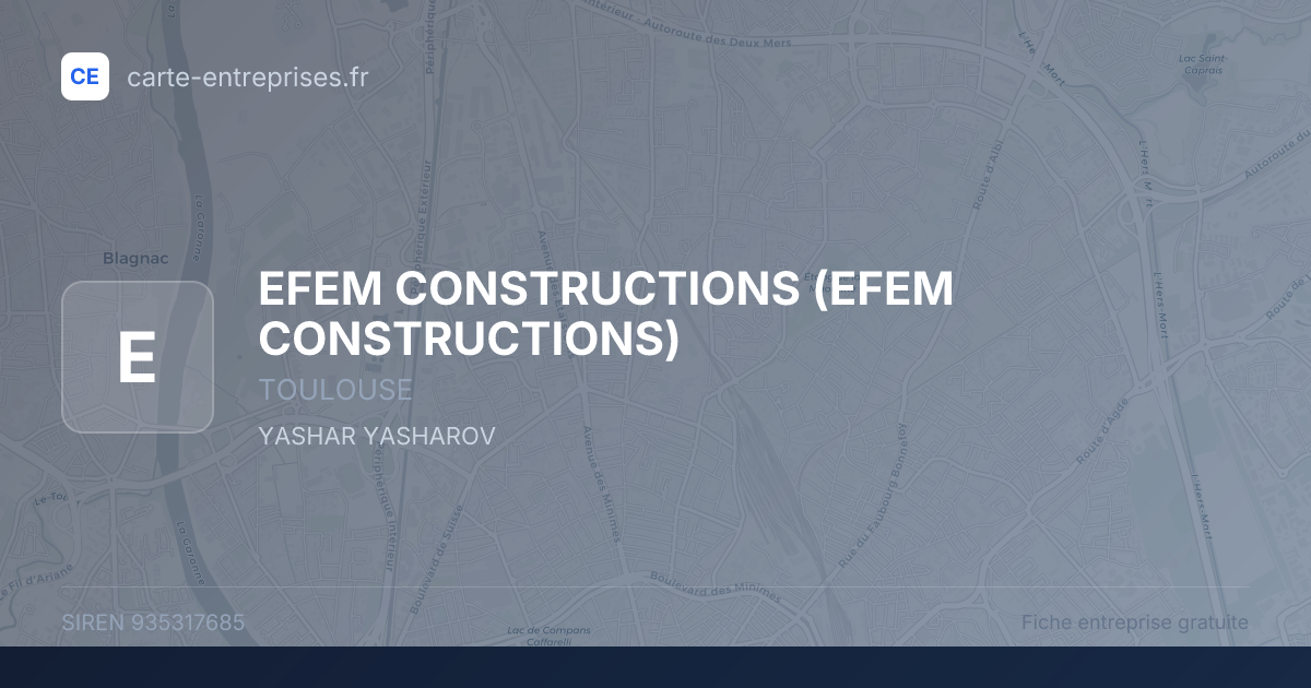 EFEM CONSTRUCTIONS — 935317685 — fiche entreprise