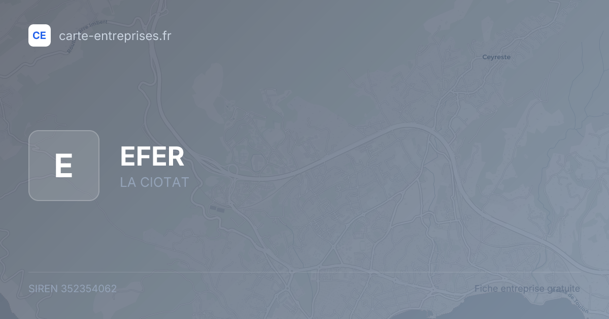 EFER — 352354062 — fiche entreprise