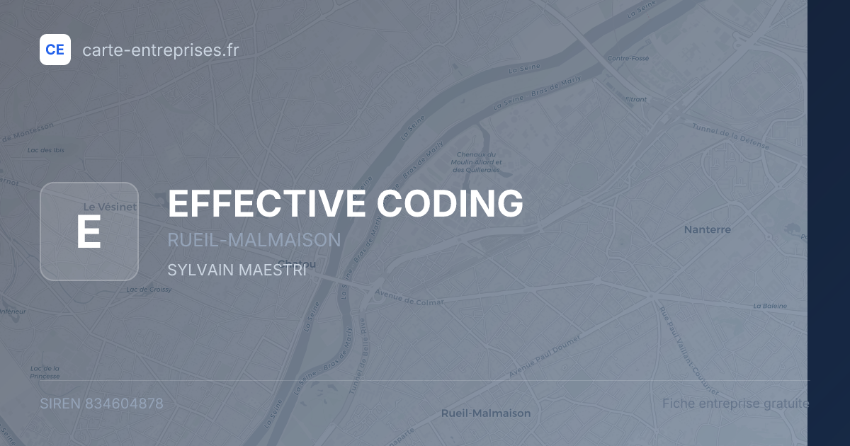 EFFECTIVE CODING — 834604878 — fiche entreprise
