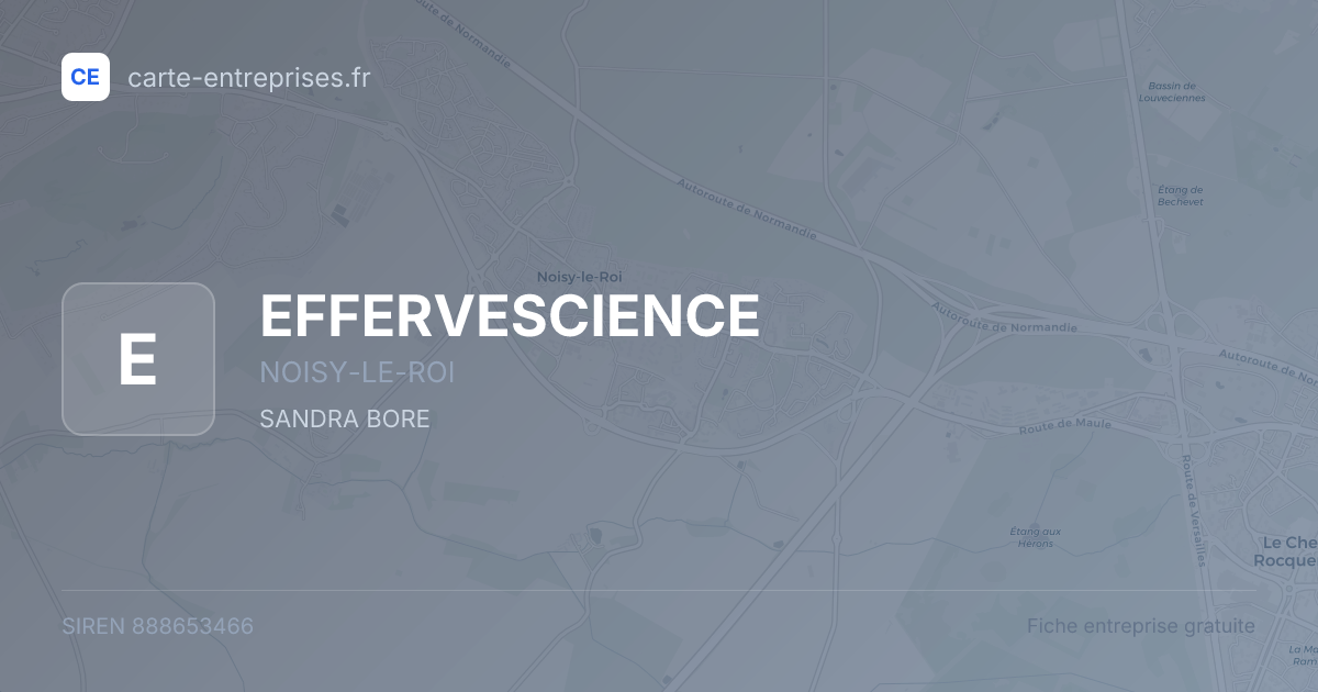 EFFERVESCIENCE — 888653466 — fiche entreprise