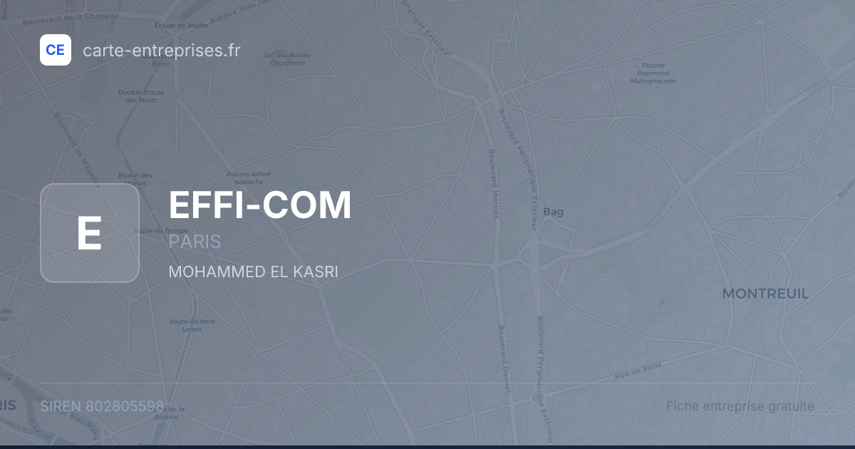 EFFI-COM — 802805598 — fiche entreprise