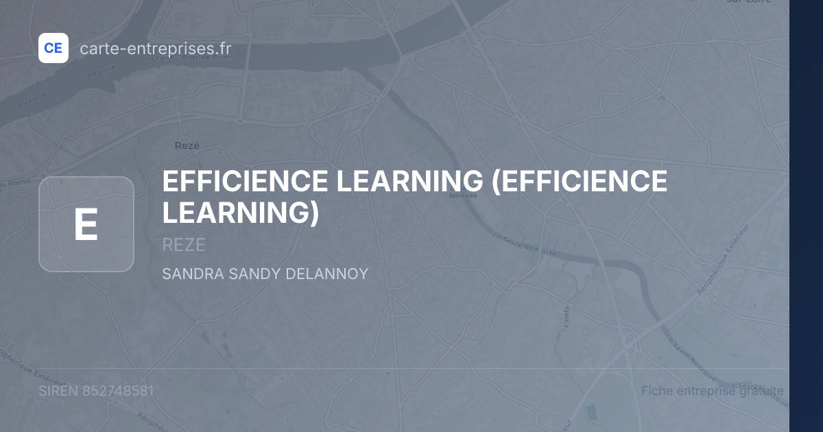 EFFICIENCE LEARNING — 852748581 — fiche entreprise