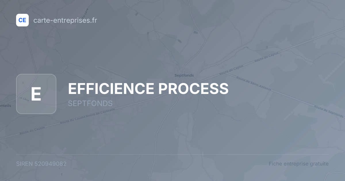 EFFICIENCE PROCESS — 520949082 — fiche entreprise