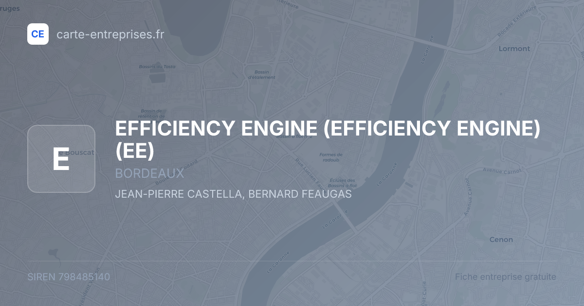 EFFICIENCY ENGINE (EFFICIENCY ENGINE) (EE) — 798485140 — fiche entreprise