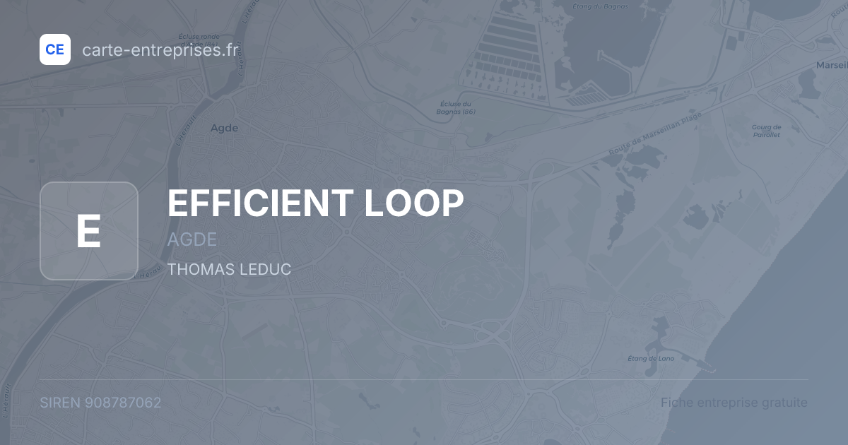 EFFICIENT LOOP — 908787062 — fiche entreprise