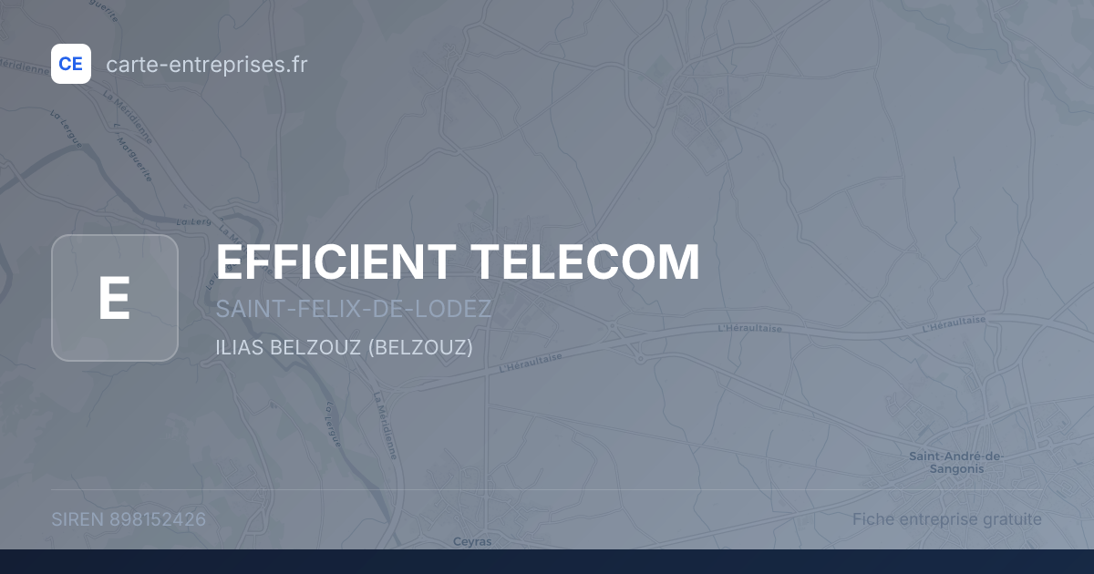 EFFICIENT TELECOM — 898152426 — fiche entreprise