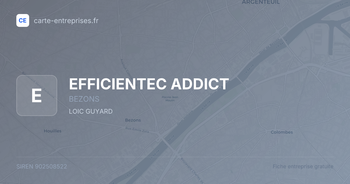 EFFICIENTEC ADDICT — 902508522 — fiche entreprise