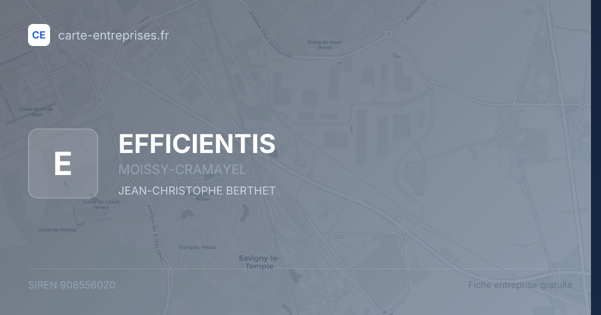 EFFICIENTIS — 908556020 — fiche entreprise