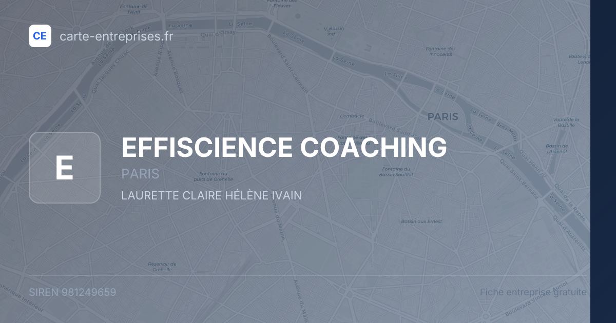 EFFISCIENCE COACHING — 981249659 — fiche entreprise