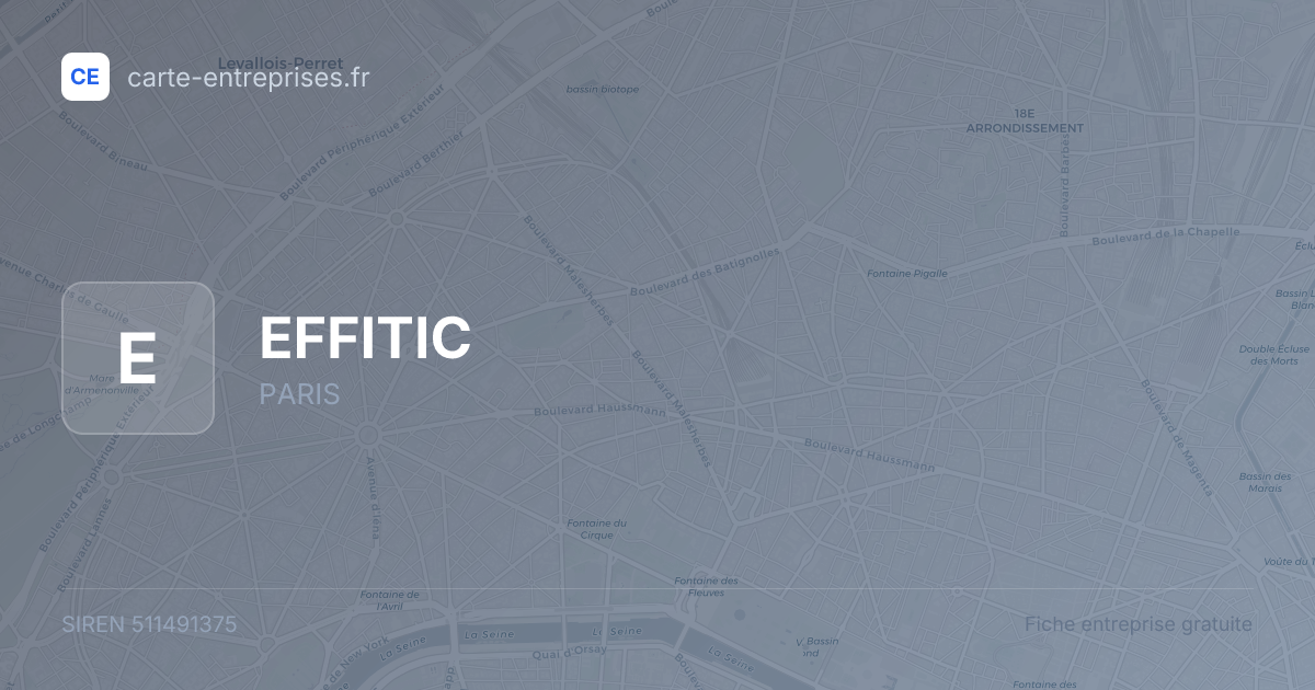 EFFITIC — 511491375 — fiche entreprise