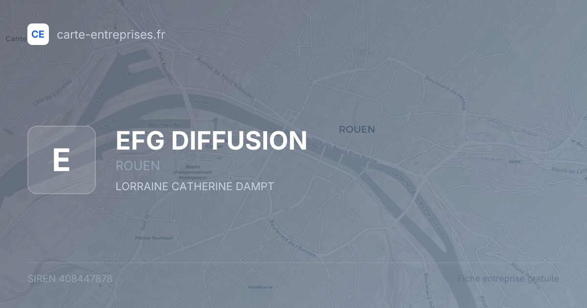 EFG DIFFUSION — 408447878 — fiche entreprise