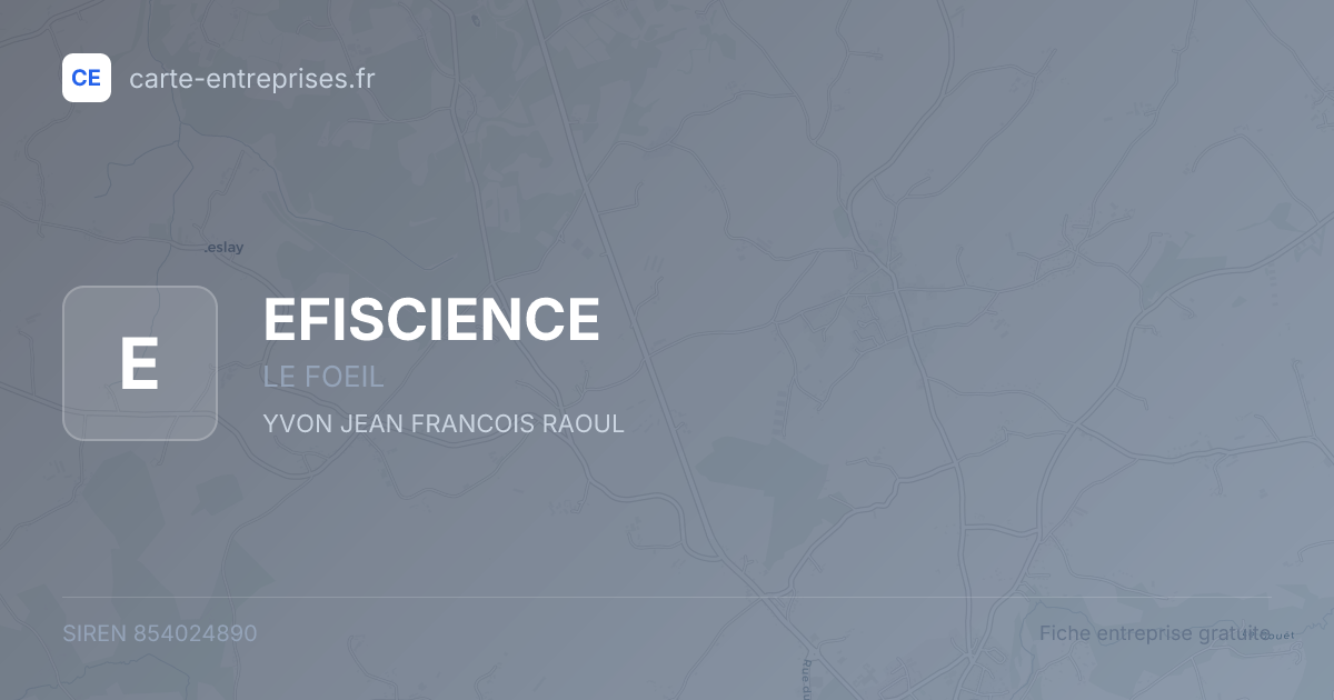 EFISCIENCE — 854024890 — fiche entreprise