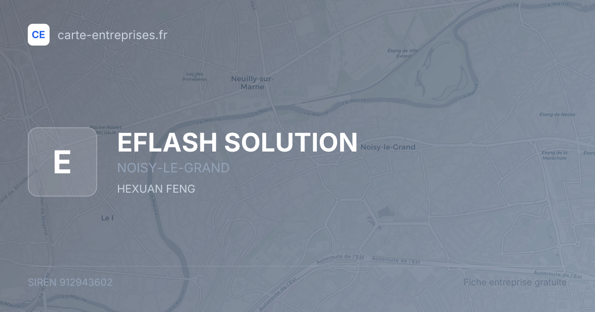 EFLASH SOLUTION — 912943602 — fiche entreprise