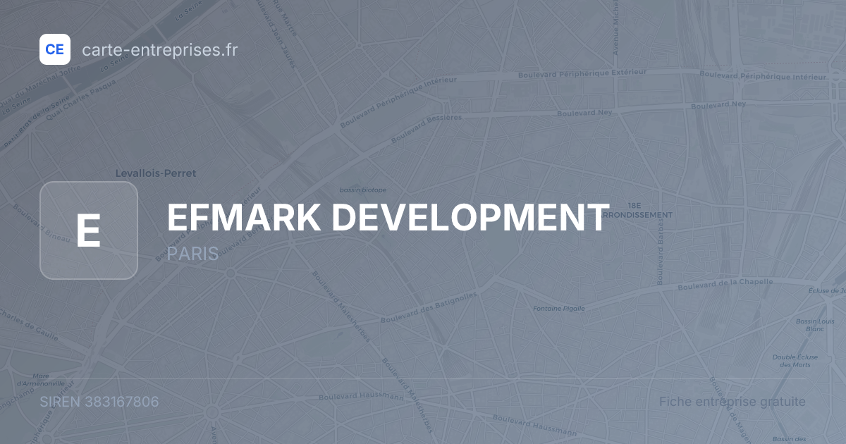 EFMARK DEVELOPMENT — 383167806 — fiche entreprise