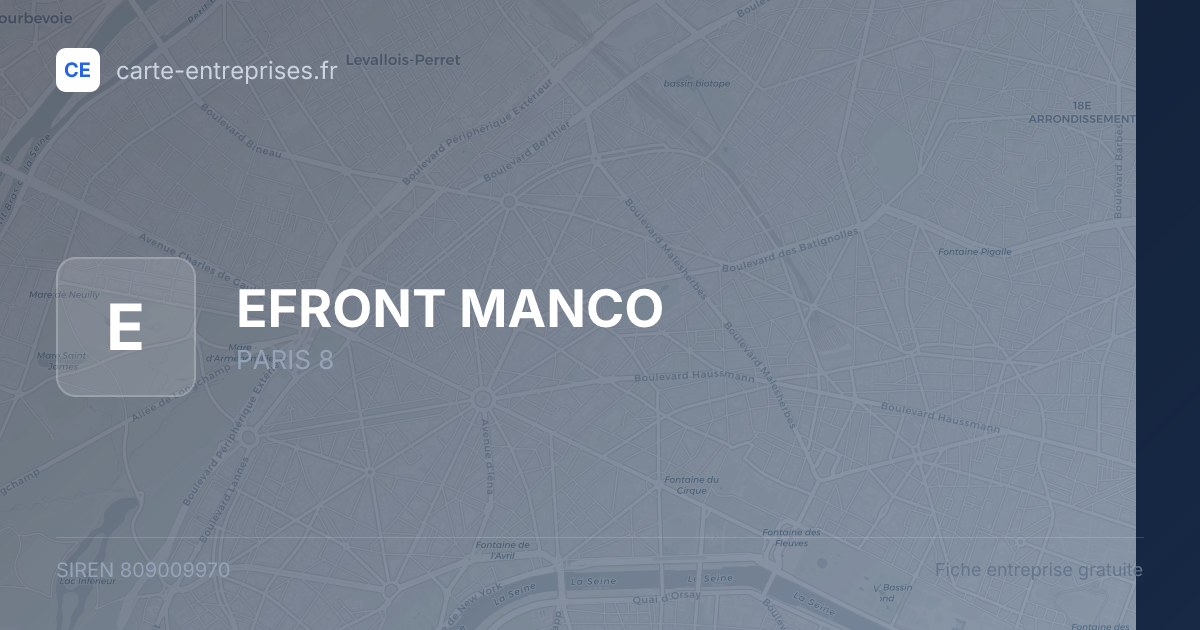 EFRONT MANCO — 809009970 — fiche entreprise