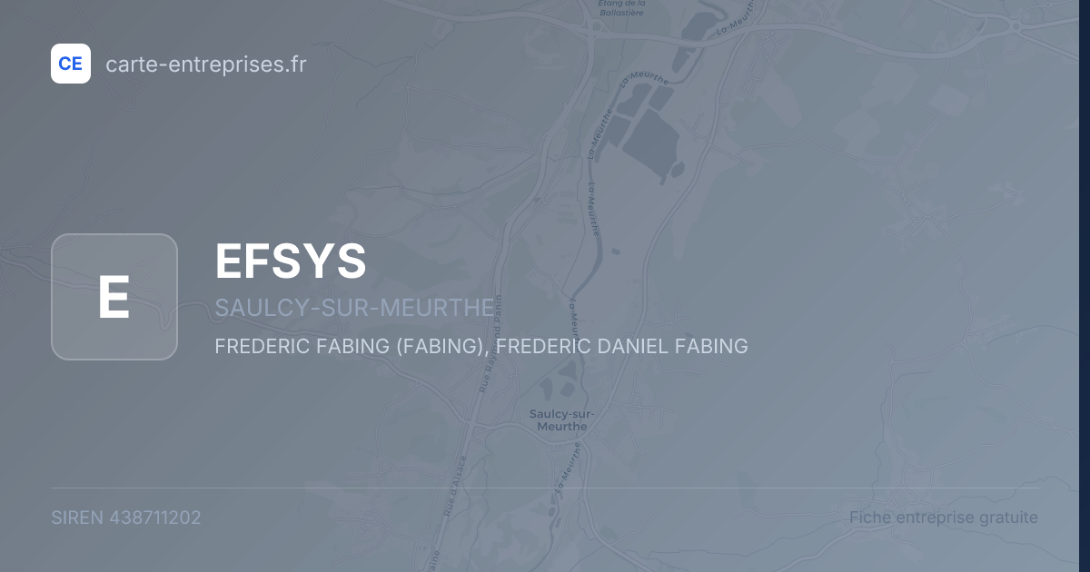 EFSYS — 438711202 — fiche entreprise