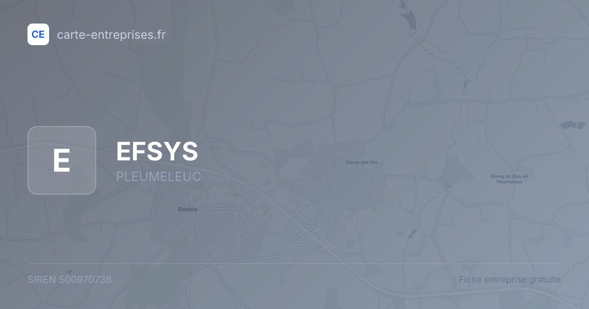 EFSYS — 500970736 — fiche entreprise