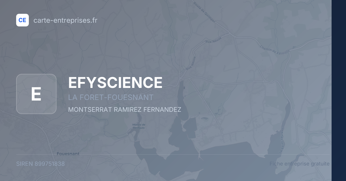 EFYSCIENCE — 899751838 — fiche entreprise