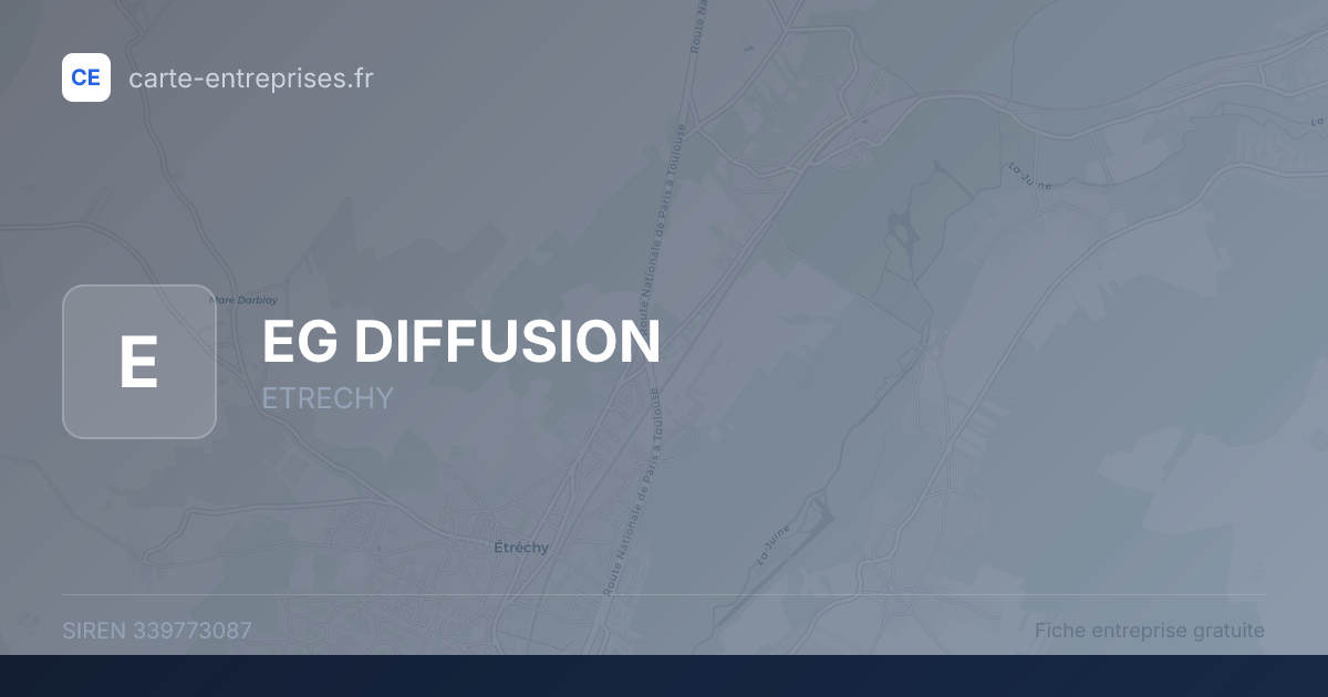 EG DIFFUSION — 339773087 — fiche entreprise