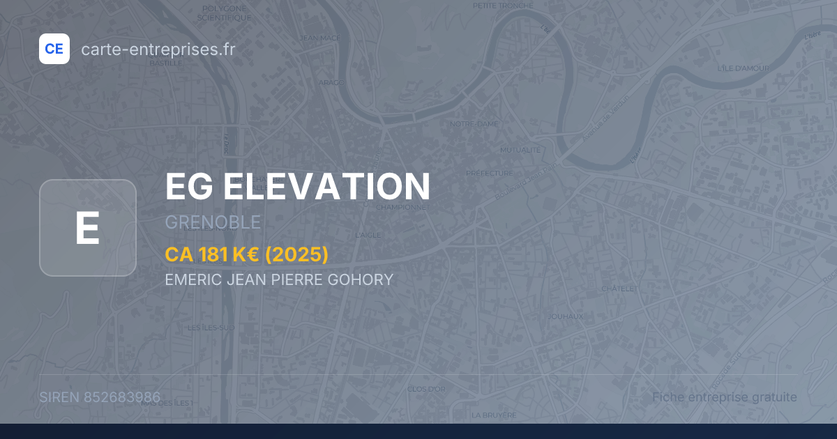 EG ELEVATION — 852683986 — fiche entreprise