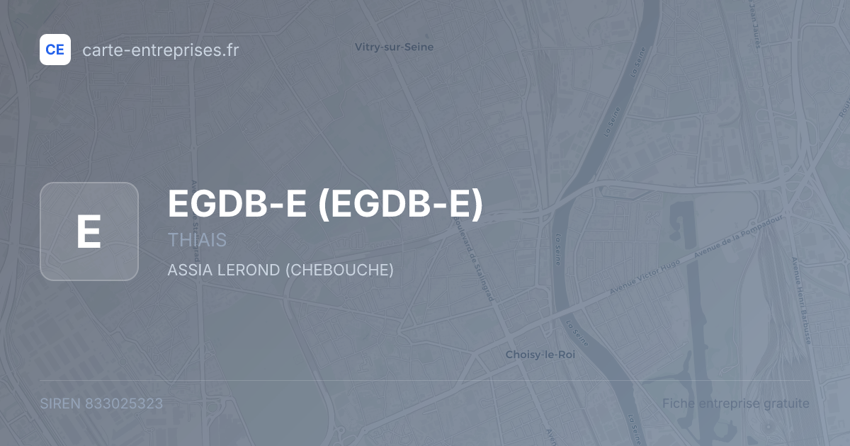 EGDB-E — 833025323 — fiche entreprise