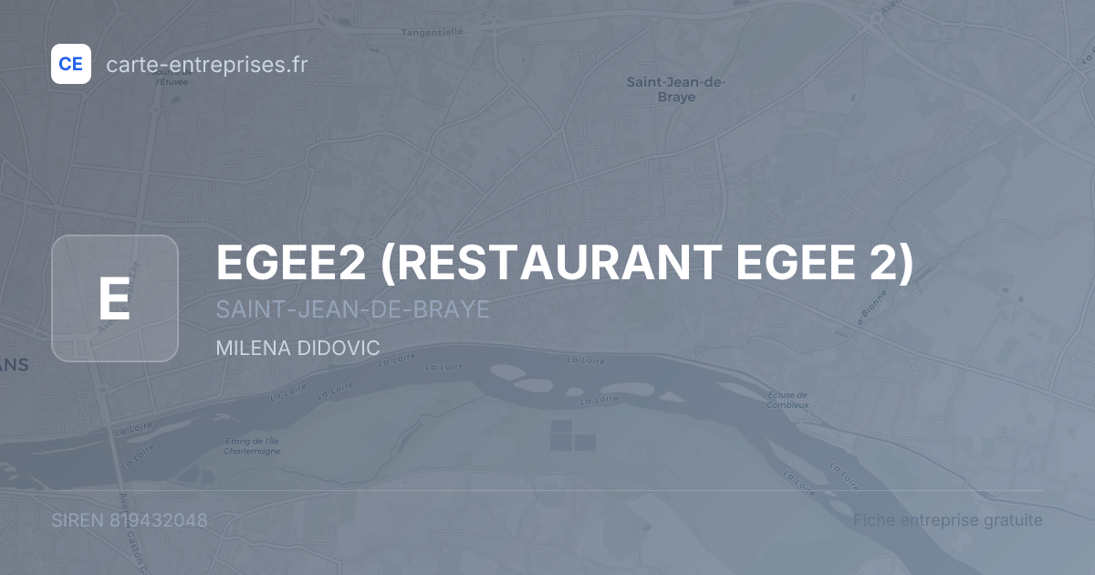 EGEE2 (RESTAURANT EGEE 2) — 819432048 — fiche entreprise