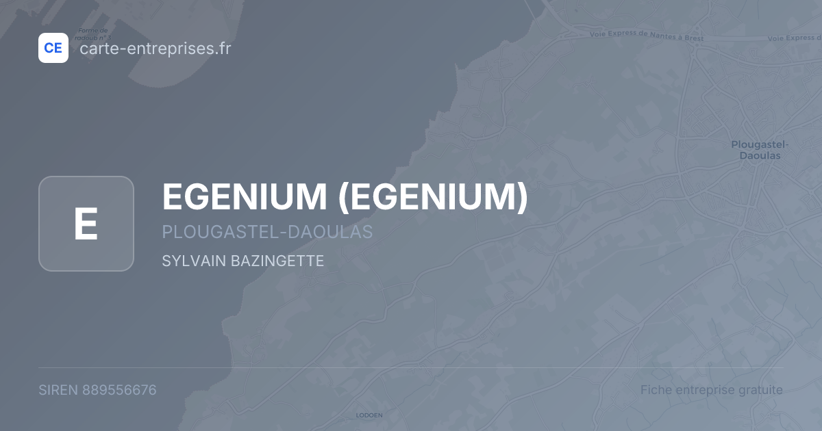 EGENIUM — 889556676 — fiche entreprise
